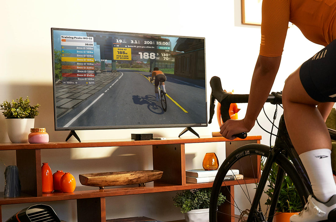 Zwift app for virtual cycling indoors with a smart trainer 