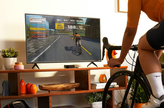 Zwift app for virtual cycling indoors with a smart trainer 