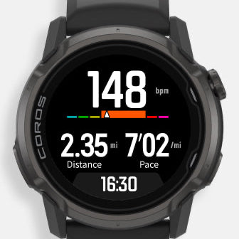 Coros apex 4 watchface running