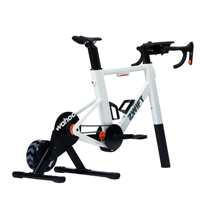 Zwift Ride with Wahoo KICKR CORE 2 - White exercise bike with black components on a white background